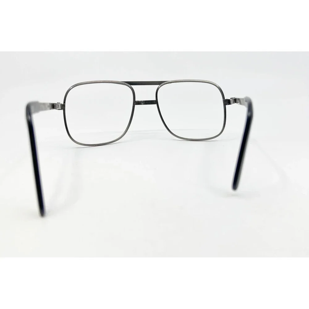 Titmus Eyeglass Frames Mens Gray Aviator Double Bridge Z87 Metal 56-16-145
